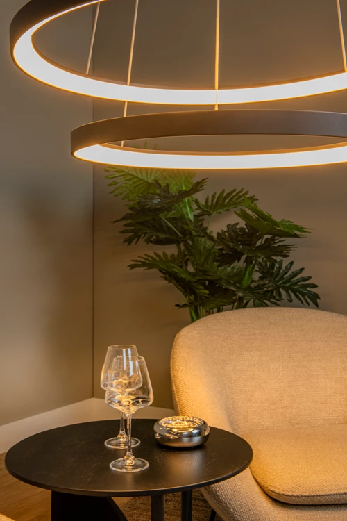 Lucide VIDAL - Hanglamp - Ø 78 cm - LED Dimb. - 1x92W 2700K - Zwart | Premium - sfeer 2